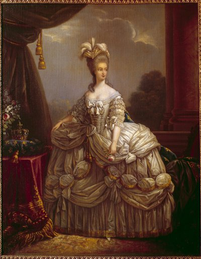 Habsburg Lorraine Marie Antoinette portréja (1755-1793) Franciaország királynője Marie Elisabeth festménye Louise Vigee Le brun (vagy Vigee-Lebrun vagy Vigee Lebrun) (1755-1842) 18. századi Compiegne, musee national du chateau alkotó: Elisabeth Louise Vigee Lebrun
