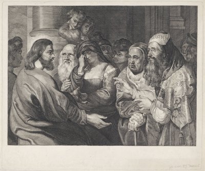 Krisztus és a házasságtörésen elfogott asszony alkotó: Elisabeth Marie Simons