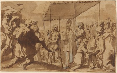 A megszállott fiú gyógyulása a Volto Santo menetében alkotó: Elisabetta Sirani