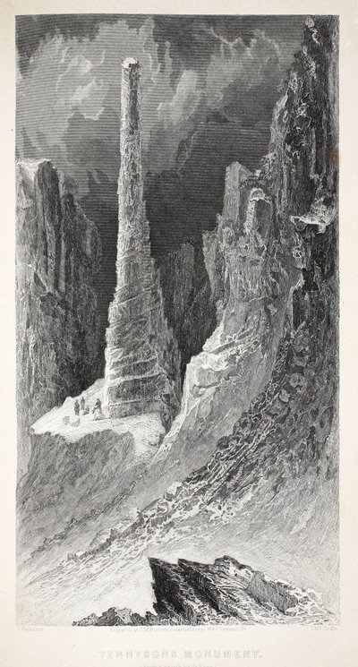 Tennyson emlékműve, illusztráció a "A második Grinnell-expedíció Sir John Franklin nyomában..." című filmből, 1856 alkotó: Elisha Kane