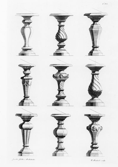 Talapzatok, A Book of Architecture, James Gibbs (1682-1754), 1739-ben megjelent (lásd még: 171988) alkotó: Elisha Kirkall