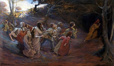 Hamelin pipája (vegyes média papíron) alkotó: Elizabeth Adela Stanhope Forbes