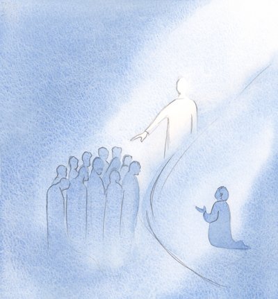 Amikor Krisztus belépett a lelkembe, kinyújtotta a kezét, és megáldott minden kedvesemet, akiket imádságban tartok., 2000 (papíron nem) alkotó: Elizabeth Wang