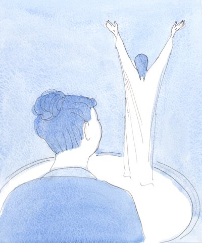 Amint befogadtam Krisztust a szentáldozásban, Krisztus megmutatta nekem, hogy a lelkemben áll, 2004 (papíron) alkotó: Elizabeth Wang