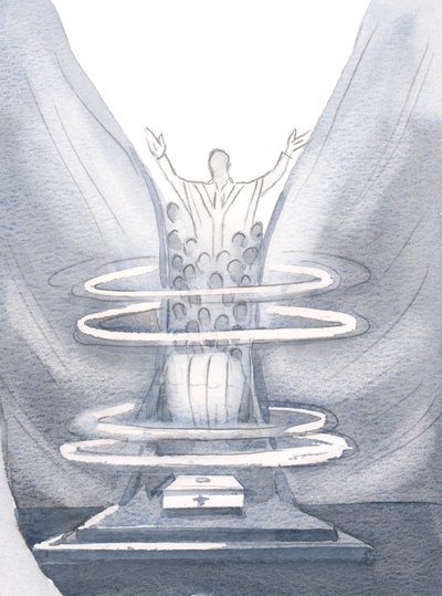 A szentmisén a Szentlélek úgy köt össze minket Krisztussal, mint a kukorica egyetlen kévébe kötve, 2000 (papíron) alkotó: Elizabeth Wang