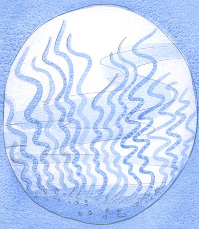 A spirituális utazás kezdetén a lélek az óceánfenék azon részére hasonlít, amelyet a gaz tesz „járhatatlanná”, 2002 (papíron nem) alkotó: Elizabeth Wang