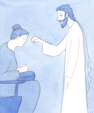 Krisztus megáld minket, békét és biztonságot ad, 2004 (papíron) alkotó: Elizabeth Wang