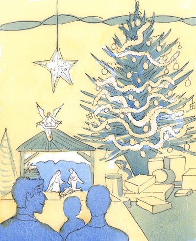 Krisztus azért jött a földre, hogy szegénységben szülessen, értünk; mégis ünnepelnünk és böjtölnünk kell egyházában, 2004 (papíron) alkotó: Elizabeth Wang