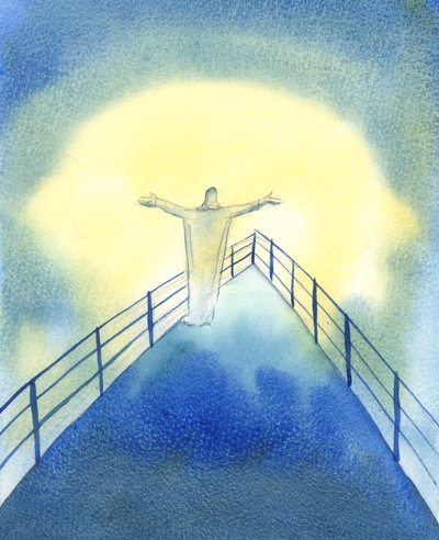 Krisztus az Egyházával van a szentmise áldozata alatt, értünk imádkozik, 2002 (papíron) alkotó: Elizabeth Wang