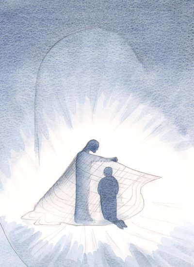 Krisztus megláttatta velem azt az aranyköpenyt, amelyet most viselek, az Ő nagylelkűsége révén, 2000 (papíron) alkotó: Elizabeth Wang