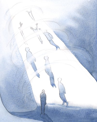 Isten a halál utáni boldogságába vonzza azokat, akik elbírják a dicsőség fényét, míg akiket még emészt a szégyen, lent várakozik., 2001 (papíron) alkotó: Elizabeth Wang