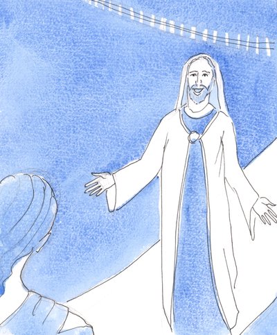 Isten, az Atya végtelen kedvességgel néz minden alkalommal, amikor egy személy, aki kudarcot vallott az erényben, megbánta, 2004 (papíron nem) alkotó: Elizabeth Wang