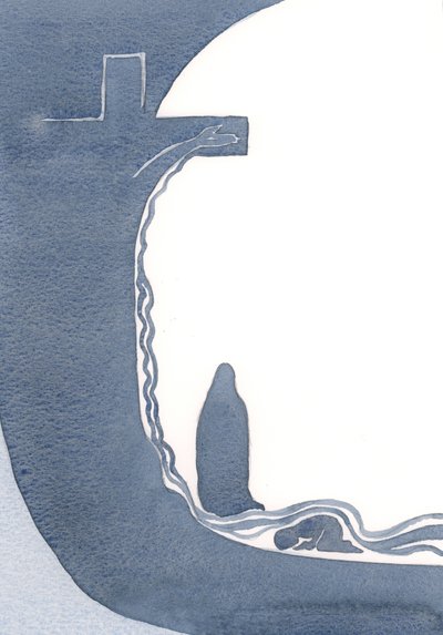 Megmutatta nekem a keresztet, függőlegesen, az anyját alatta, és a vérét hatalmas kiömléssel, amely fölöttem ömlött., 2000 (papíron nem) alkotó: Elizabeth Wang
