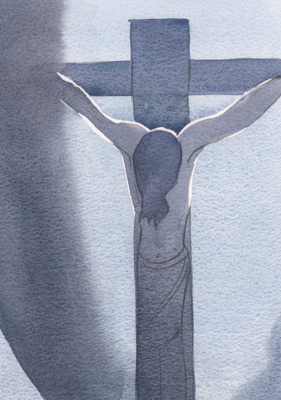 Láttam Jézust, keresztre feszítve és véresen, kíntól lehajtott fejjel. Ide hozta őt a szerelem, 2000 (papíron nem) alkotó: Elizabeth Wang