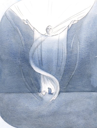 A sötétben magam fölött láttam, amint imádságban kinyújtott karjai a dicsőség felé nyúlnak, amit nem láttam., 2000 (papíron nem) alkotó: Elizabeth Wang