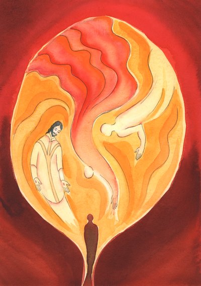Jézus, a mi főpapunk a Szentlélek által az Atya szeretetébe vonz minket, 2003 (papíron) alkotó: Elizabeth Wang