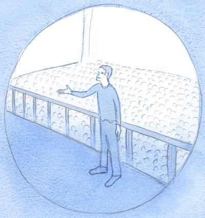 Ahogy a gyári munkás jól beszél munkatársaiért, úgy Krisztus, aki igaz ember, hatékonyan közbenjár értünk, kapcsolataiért, 2002 (papíron) alkotó: Elizabeth Wang