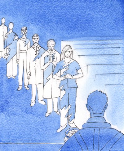 Senki sem szeretne egy erősen foltos ruhadarabban végigmenni a folyosón, hogy mindenki lássa, 2003 (papíron nélkül) alkotó: Elizabeth Wang