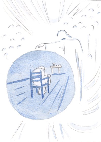 Néha úgy tűnik, hogy Krisztus magunkra hagy minket a sötétségben. De Ő közel van, és a bizalomra nevel minket, 2000 (papíron) alkotó: Elizabeth Wang
