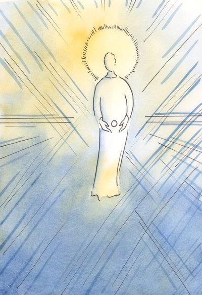 Szent Anna méhében foganta a Szeplőtelent, mint egy sereg; Szűz Mária, aki Isten Anyja lesz, 2000 (papíron) alkotó: Elizabeth Wang