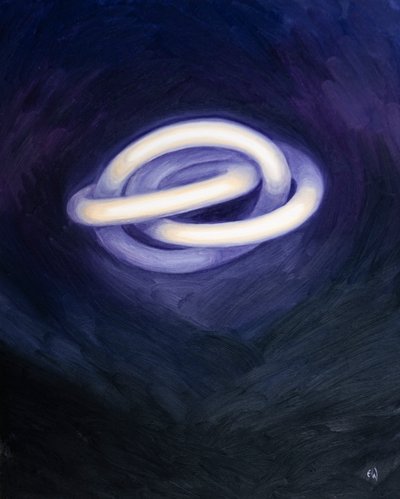 A Szentháromság az örökkévalóságban él, mint a fény, a dicsőség, az örökkévaló gyönyör és a felmagasztosulás hármas gyűrűje, 2003 (olaj a fedélzeten) alkotó: Elizabeth Wang