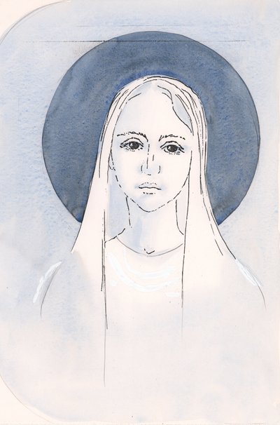 Boldogságos Szűz Mária, Szűzanya, 2000 (papíron) alkotó: Elizabeth Wang