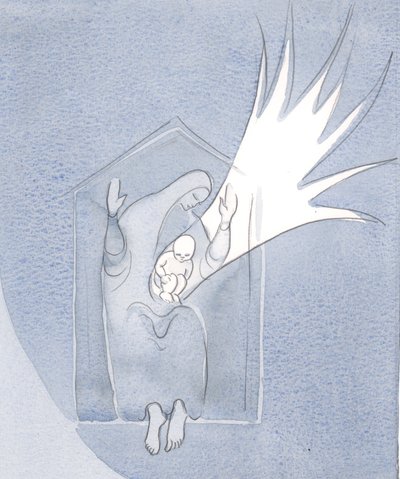 A Boldogságos Szűz Mária a ?Szent Ház? aki a méhében szülte Isten Fiát, és örökké tisztelni kell, 2001 (papíron nélkül) alkotó: Elizabeth Wang