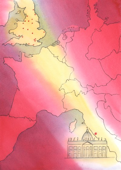 A pápa, Róma püspöke a főpüspök, és az egység fókusza az egyházban, 2004 (papíron nem) alkotó: Elizabeth Wang