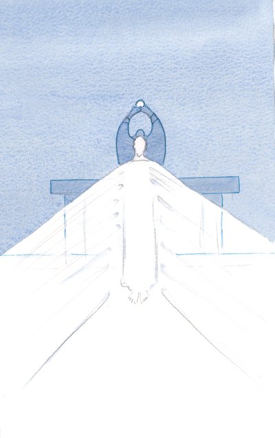Krisztus szépsége káprázatos, ahogy itt áll némán, valóban jelen van népének imában., 2000 (papíron) alkotó: Elizabeth Wang