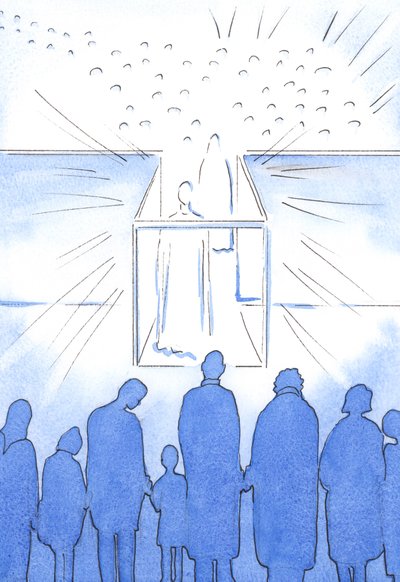A tabernákulum olyan, mint egy mennybe vezető folyosó, ahol találkozhatunk Krisztussal és szentjeivel, és felkészülhetünk a mennybe az élet végén, 2002 (papíron nem) alkotó: Elizabeth Wang