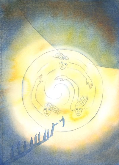 A keresztség által a Szentháromság életébe kerülünk, 2003 (papíron) alkotó: Elizabeth Wang
