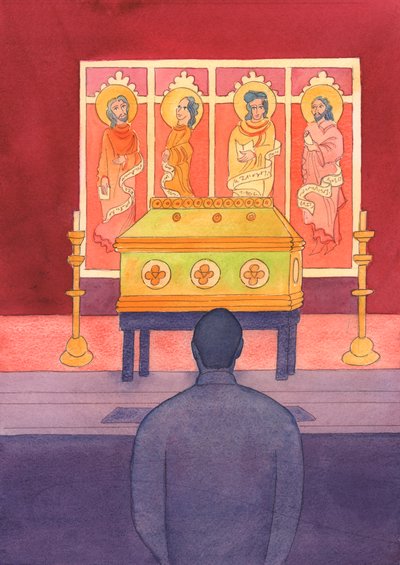 Élő kapcsolatunk van az elhunyt szentekkel, szóval beszélnünk kell velük, 2003 (papíron nem) alkotó: Elizabeth Wang