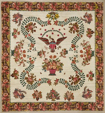 Medallion Quilt, 1830 körül (pamut) alkotó: Elizabeth Welsh