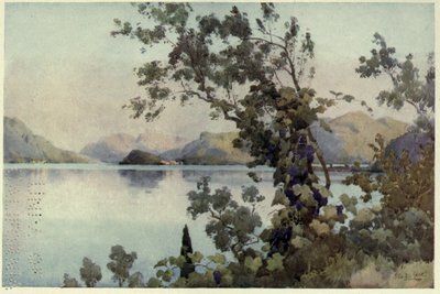 Este, Lago di Como, Illusztráció az "Olasz tavak" című művéből, Richard Bagot alkotó: Ella Du Cane