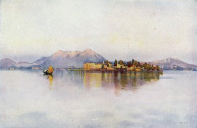 Isola Bella, Maggiore-tó (színes litho) alkotó: Ella Du Cane