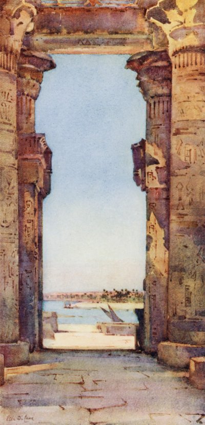 A nagy templom, Kom Ombo (színes fotók) alkotó: Ella Du Cane