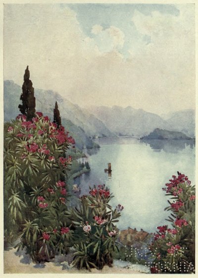 Villa Serbelloni, Lago di Como, Illusztráció: "Az olasz tavak", Richard Bagot alkotó: Ella Du Cane