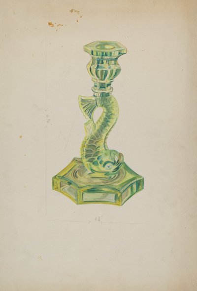 Delfin gyertyatartó alkotó: Ella Josephine Sterling