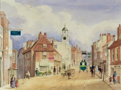 Croydon High Street, 1850-55 körül alkotó: Ellen Keen