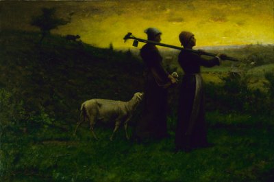 Hazahozzuk az újszülött bárányt, 1890. alkotó: Elliott Daingerfield