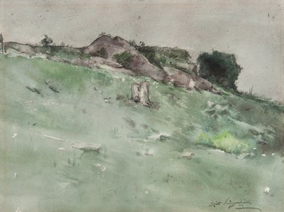 Szürke szikla (akvarell, kartonra szerelt papíron) alkotó: Elliott Daingerfield