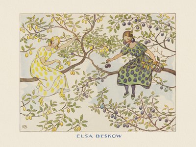 A manók gyermekei  – Plommon kisasszonyok Boarder alkotó: Elsa Beskow