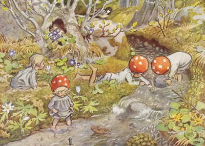 A manók gyermekei, Bäcken alkotó: Elsa Beskow