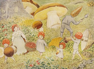 A Mushroom Kids manók alkotó: Elsa Beskow