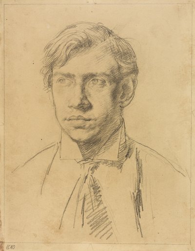 Derwent Lees portréja, 1910-11 körül (ceruza, papír) alkotó: Elsie McNaught