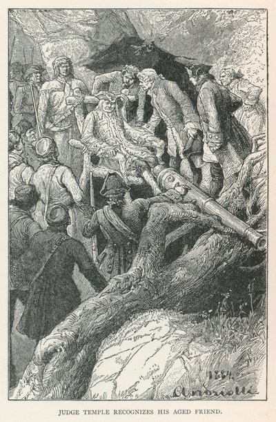 Temple bíró felismeri idős barátját (metszet) alkotó: Elviro Michael Andriolli