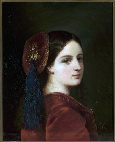 Katarzyna Potocka grófnő (1825-1907), sz. Branicka - Elzbieta Krasinska (1820-1876) portréja. olajfestmény alkotó: Elzbieta Krasinska