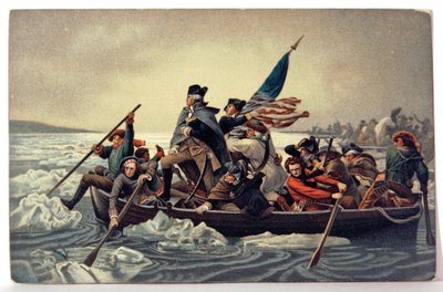 Történelem. USA. George Washington átkel a Delaware-en alkotó: Emanuel Gottlieb (after) Leutze