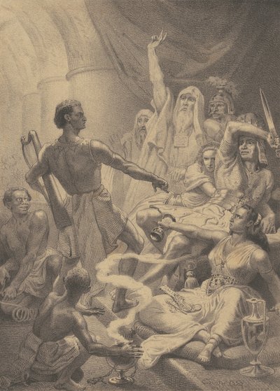 David Saul előtt játszik alkotó: Emanuel Gottlieb Leutze