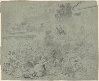 New York – utcai jelenet alkotó: Emanuel Gottlieb Leutze